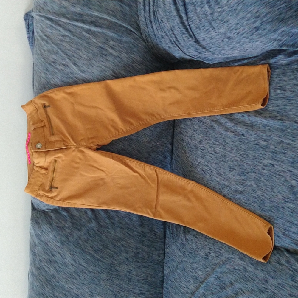 Tinseltown, size-3 jeans, burnt yellow